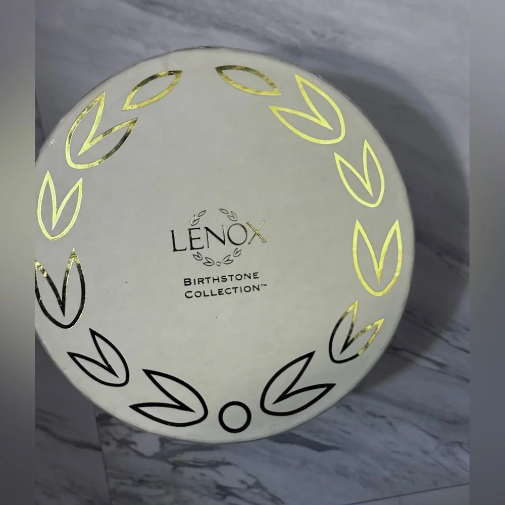 NIB Lenox March Birthday Collection Birth Stone trinket dish / earring dish - Picture 2 of 5